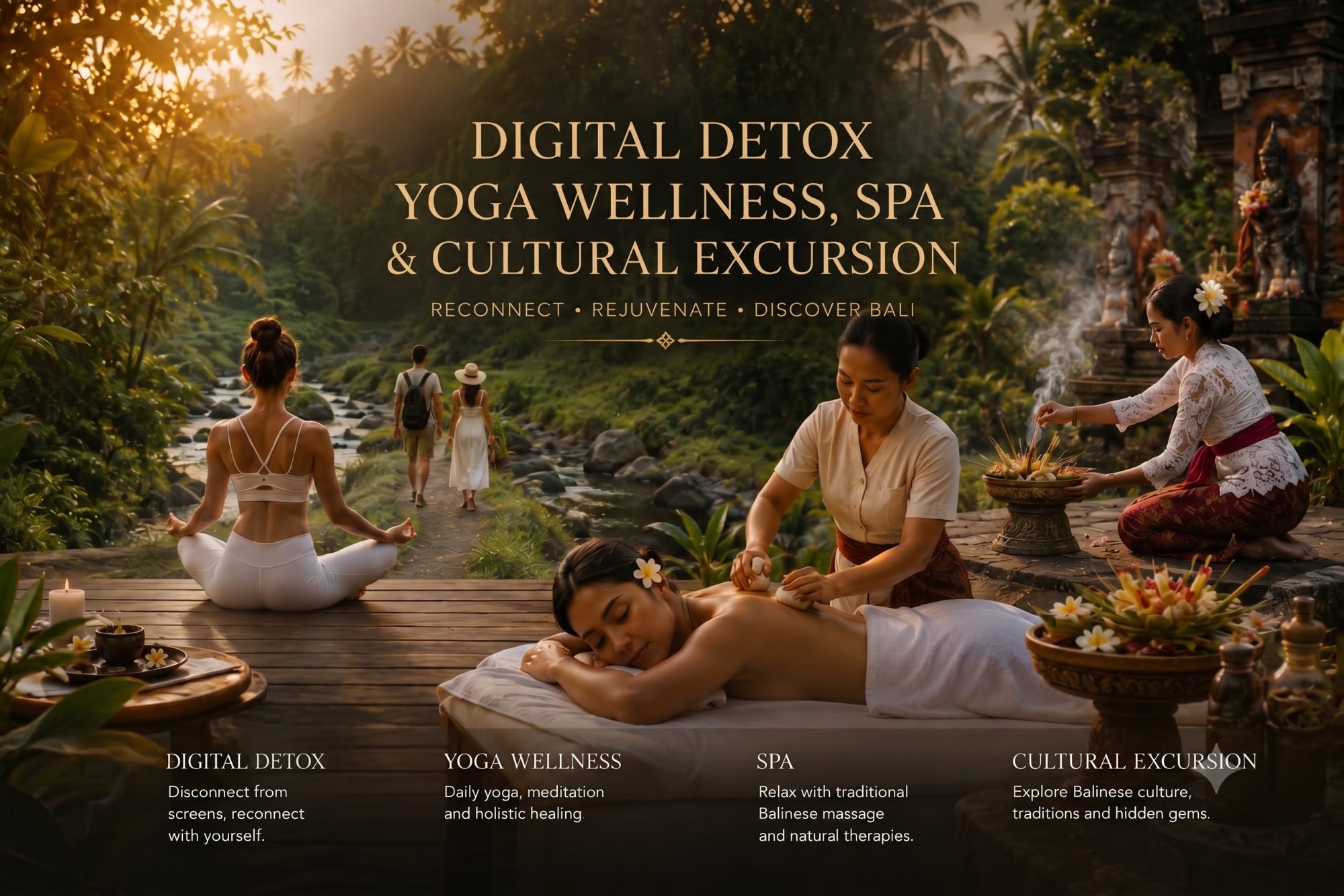 7 Day (Tailored) Digital Detox and Personalized Wellness Retreat in Bali, Indonesia
